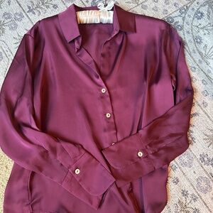 Blouse XS Burgundy From Express